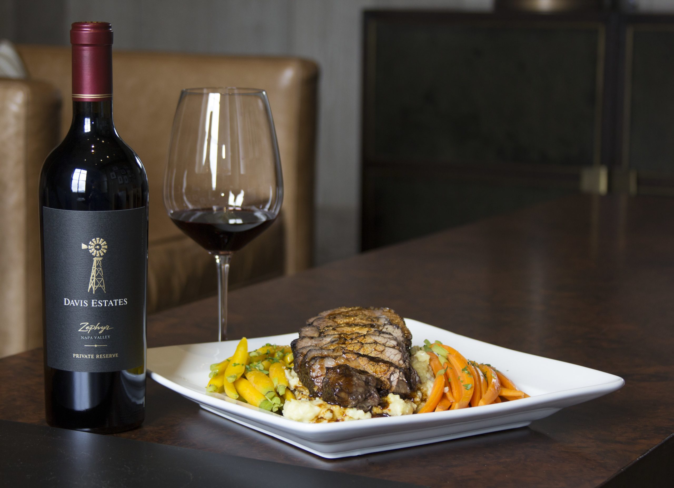 Coffee Braised Beef Short Ribs paired with Davis Estates Zephyr