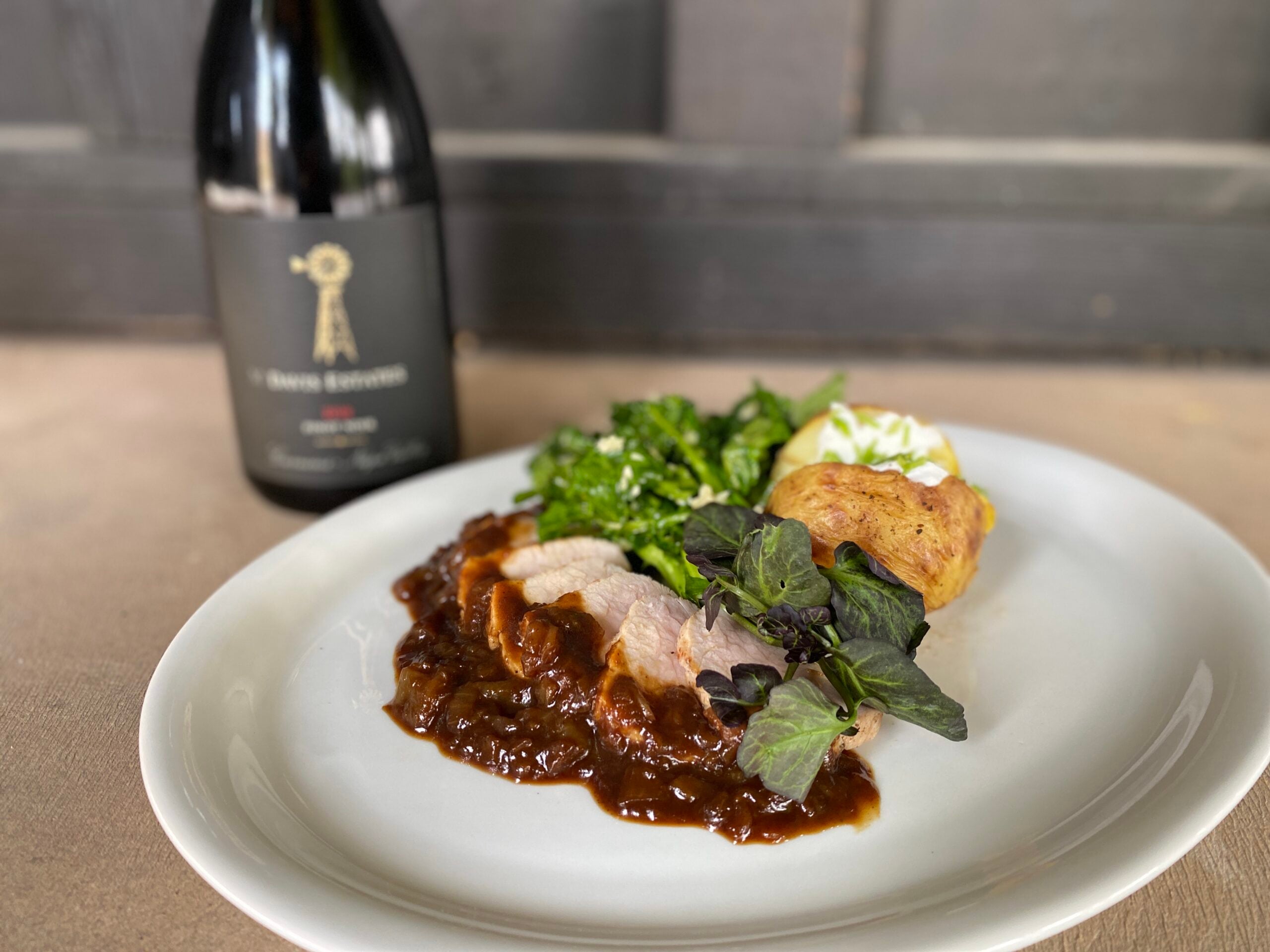 Pork Tenderloin with Caramelized Shallot-Balsamic Sauce