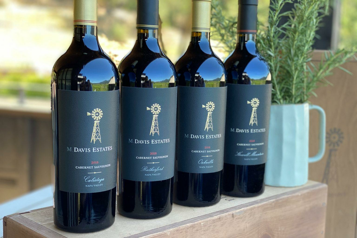 four Napa Cabernet Sauvignons from Davis Estates,  in the Davis Estates wine blog featuring the estate’s Napa wine tasting options, the premier Napa wine and food experiences