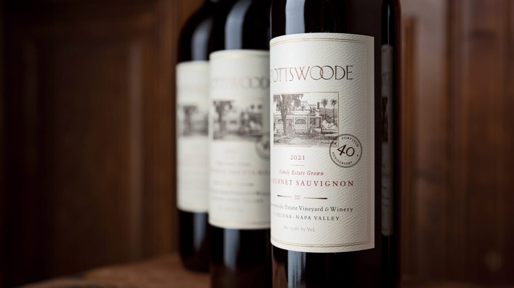 Spottswoode Cabernet Sauvignon 2021 wine bottles