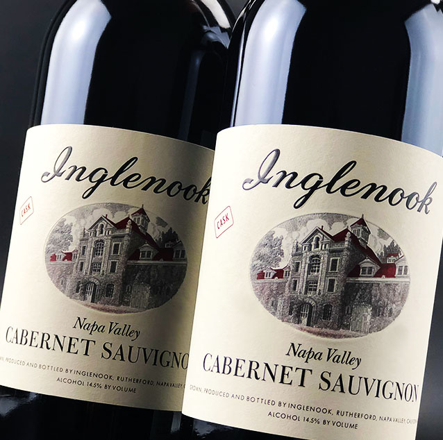 Inglenook Napa Valley Cabernet Sauvignon wine bottles