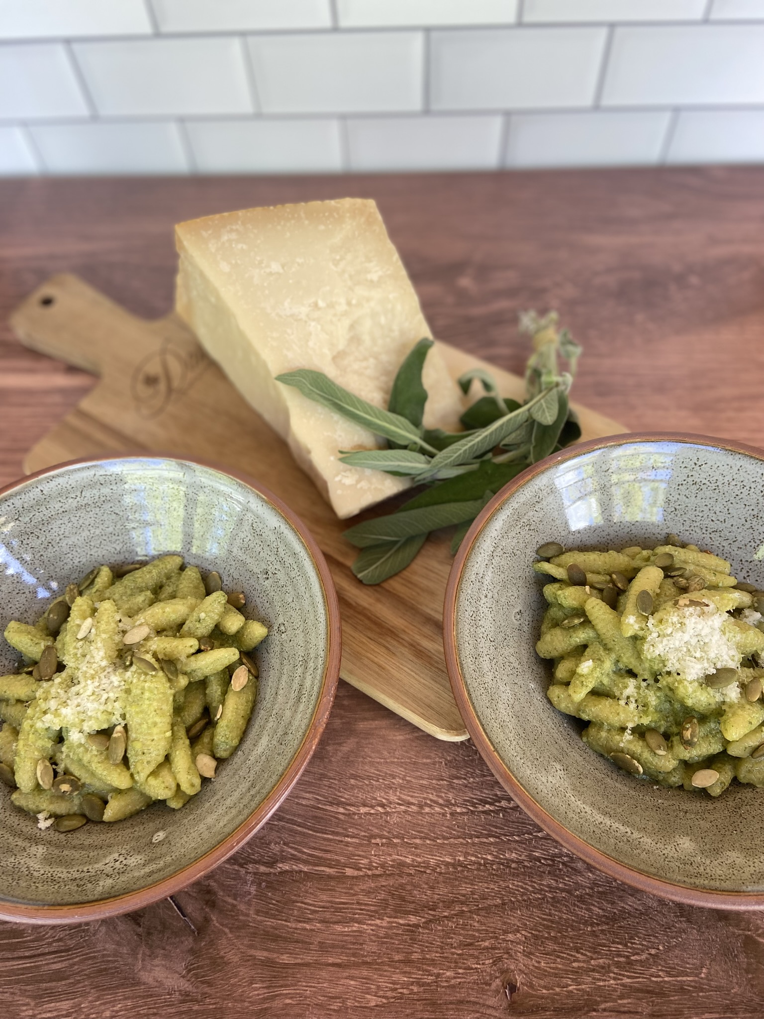 two bowls of cavatelli