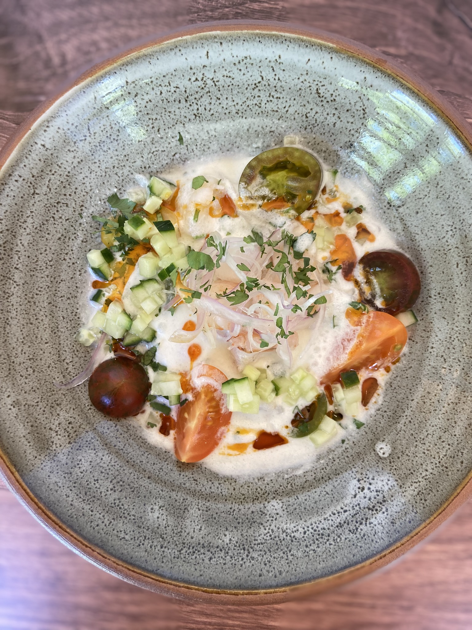 bowl of shrimp ceviche