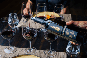 Sequoia Grove Cambium wine poured into glasses