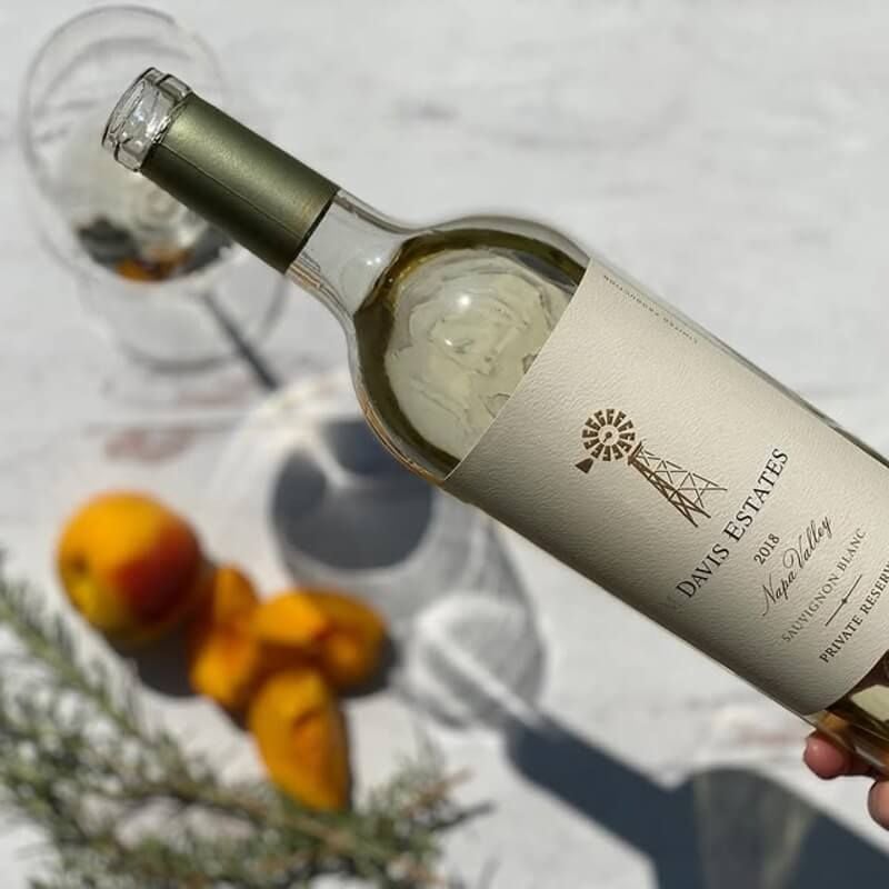 Davis Estates Napa Valley Sauvignon Blanc bottle white wine.