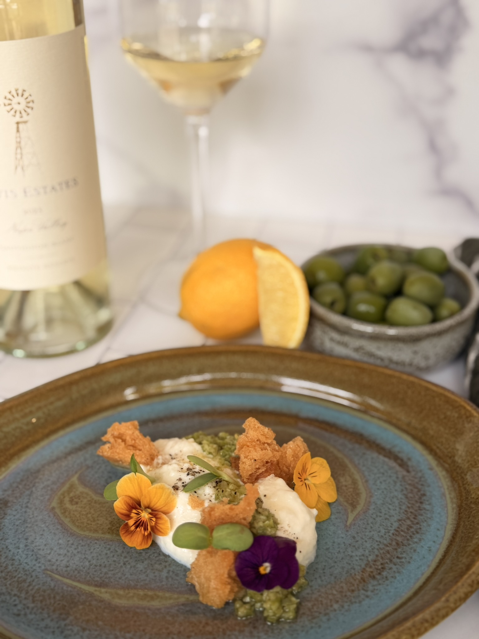 plated burrata